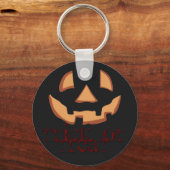 ハロウィンのカボチャの顔 キーホルダー (正面)