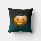 ハロウィンのカボチャの顔 クッション (正面)