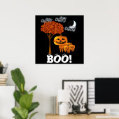 ハロウィンのカボチャの顔 ポスター (ホームオフィス)