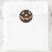 ハロウィンのカボチャの顔 ラウンドシール (バッグ)