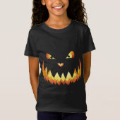 ハロウィンのカボチャの顔 4 Tシャツ (正面)