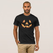 ハロウィンのカボチャの顔 Tシャツ (正面フル)