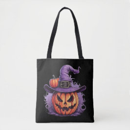 ハロウィンのカボチャの魔女 トートバッグ