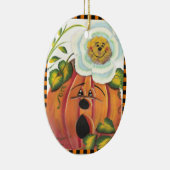 ハロウィンのカボチャオーナメント セラミックオーナメント (右)