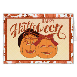ハロウィンのカボチャカップル