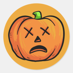 ハロウィンのカボチャステッカー9 ラウンドシール