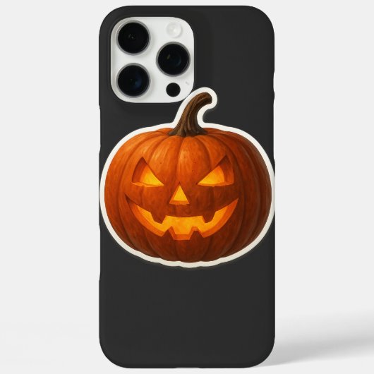 ハロウィンのカボチャステッカー スケア Case-Mate iPhoneケース (裏面)