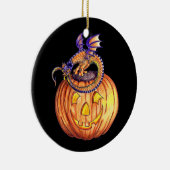 ハロウィンのカボチャドラゴンのオーナメント セラミックオーナメント (右)