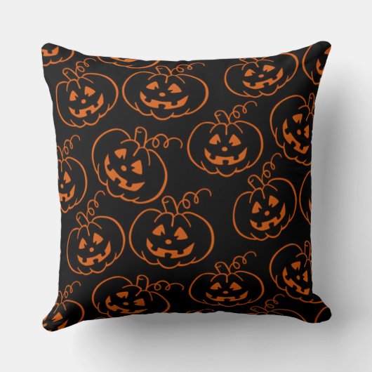 ハロウィンのカボチャハロウィーンのカボチャのちょうちんの装飾用クッション クッション (裏面)