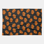 ハロウィンのカボチャパターン キッチンタオル (横)