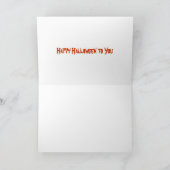 ハロウィンのカボチャパッチの挨拶状 カード (内部)