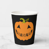 ハロウィンのカボチャペーパーカップ(名入れ) 紙コップ (正面)