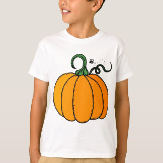 ハロウィンのカボチャワイシャツ、帽子、タイ Tシャツ