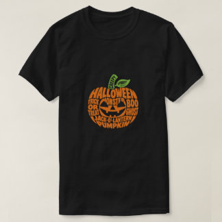 ハロウィンのカボチャワードアートTシャツ Tシャツ