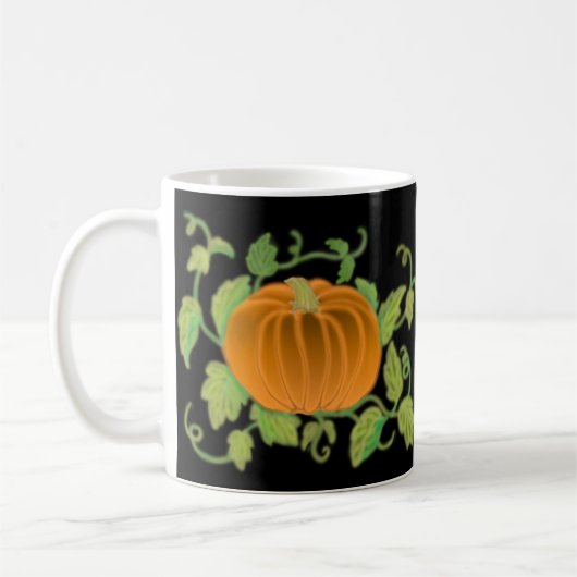 ハロウィンのカボチャ及び幽霊のマグ コーヒーマグカップ (左)