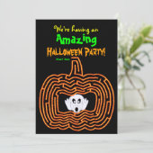 ハロウィンのカボチャ当惑および幽霊 招待状 (スタンド正面)