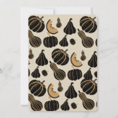 ハロウィンのカボチャ彫りパーティーの招待状 招待状 (裏面)