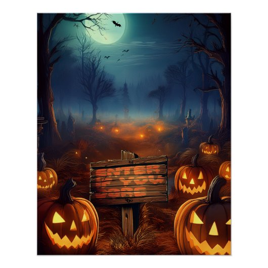 ハロウィンのカボチャ畑が怖い ポスター (正面)