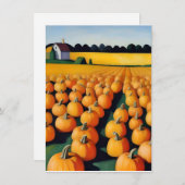 ハロウィンのカボチャ畑 秋 シーズンカード (正面/裏面)