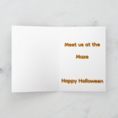 ハロウィンのカボチャ迷路、迷路でお会いしましょう カード (内部)