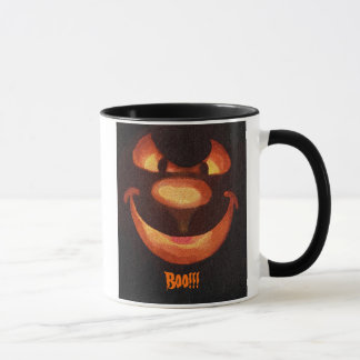 ハロウィンのカボチャ顔-ブーイング!!! マグカップ