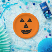 ハロウィンのカボチャ顔 ペーパープレート (パーティー)