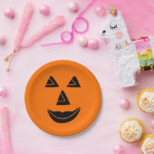 ハロウィンのカボチャ顔 ペーパープレート (パーティー)