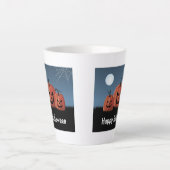 ハロウィンのカボチャ カフェラテマグ (正面)