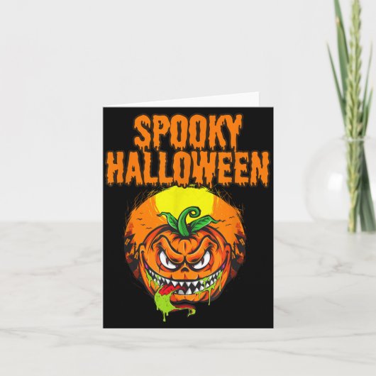 ハロウィンのカボチャ カード (正面)