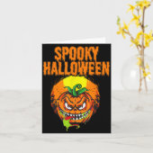 ハロウィンのカボチャ カード (黄色い花)