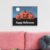 ハロウィンのカボチャ キャンバスプリント (インサイチュ (リビング))