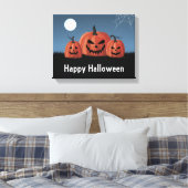 ハロウィンのカボチャ キャンバスプリント (インサイチュ (寝室))