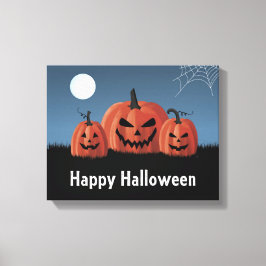 ハロウィンのカボチャ キャンバスプリント