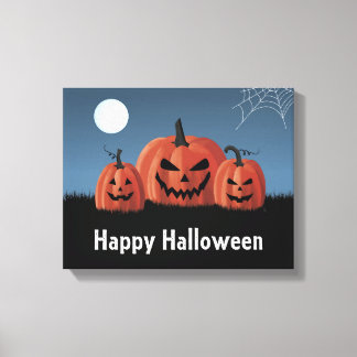 ハロウィンのカボチャ キャンバスプリント