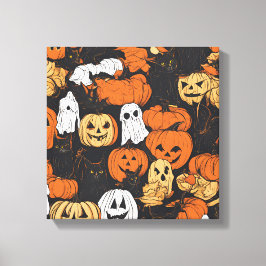 ハロウィンのカボチャ キャンバスプリント