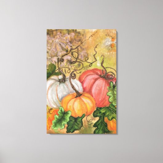 ハロウィンのカボチャ キャンバスプリント - 絵画 (正面)