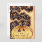 ハロウィンのカボチャ シーズンポストカード (正面/裏面)