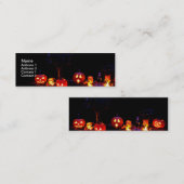 ハロウィンのカボチャ スキニー名刺 (正面/裏面)