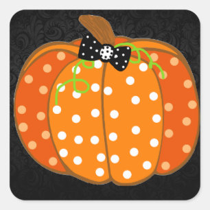 ハロウィンのカボチャ スクエアシール