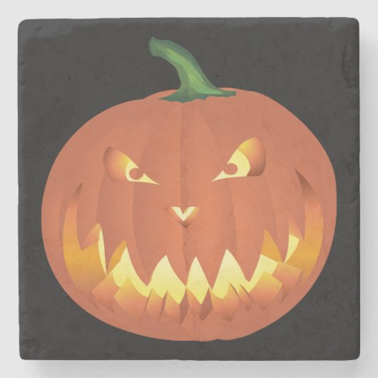 ハロウィンのカボチャ... ストーンコースター (正面)