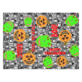 ハロウィンのカボチャ テーブルクロス (正面(横))