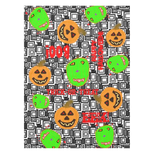 ハロウィンのカボチャ テーブルクロス (正面)