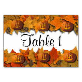 ハロウィンのカボチャ テーブルナンバー