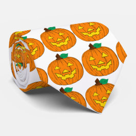 ハロウィンのカボチャ ネクタイ