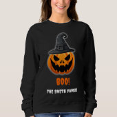 ハロウィンのカボチャ「ブー!」- 名前入り スウェットシャツ (正面)