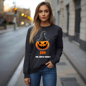 ハロウィンのカボチャ「ブー!」- 名前入り スウェットシャツ