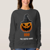 ハロウィンのカボチャ「ブー!」- 名前入り スウェットシャツ (正面)