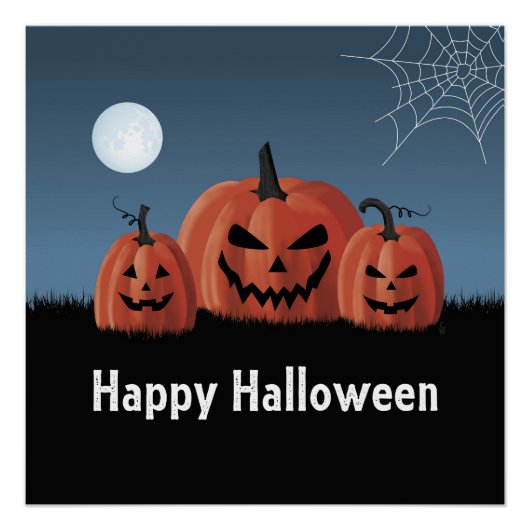 ハロウィンのカボチャ ポスター (正面)