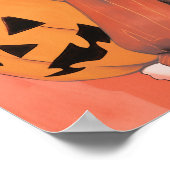 ハロウィンのカボチャ ポスター (角)