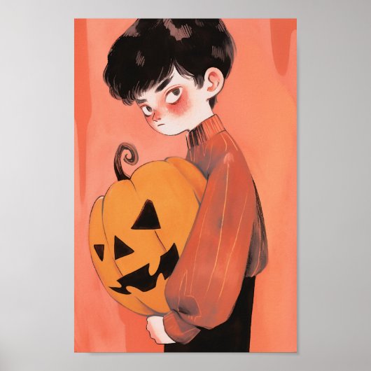 ハロウィンのカボチャ ポスター (正面)